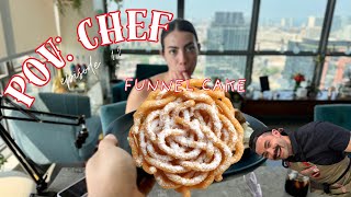 POV Chef Fries Up Golden Funnel Cake 🎡