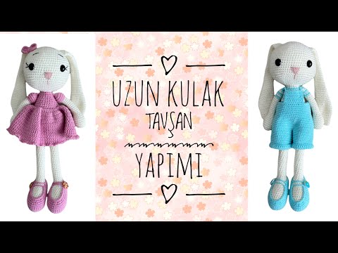 Amigurumi Uzun Kulak Tavşan🐰 ENGLISH SUBTITLES (Kol,Gövde,Etek,Ayakkabı) 2/3