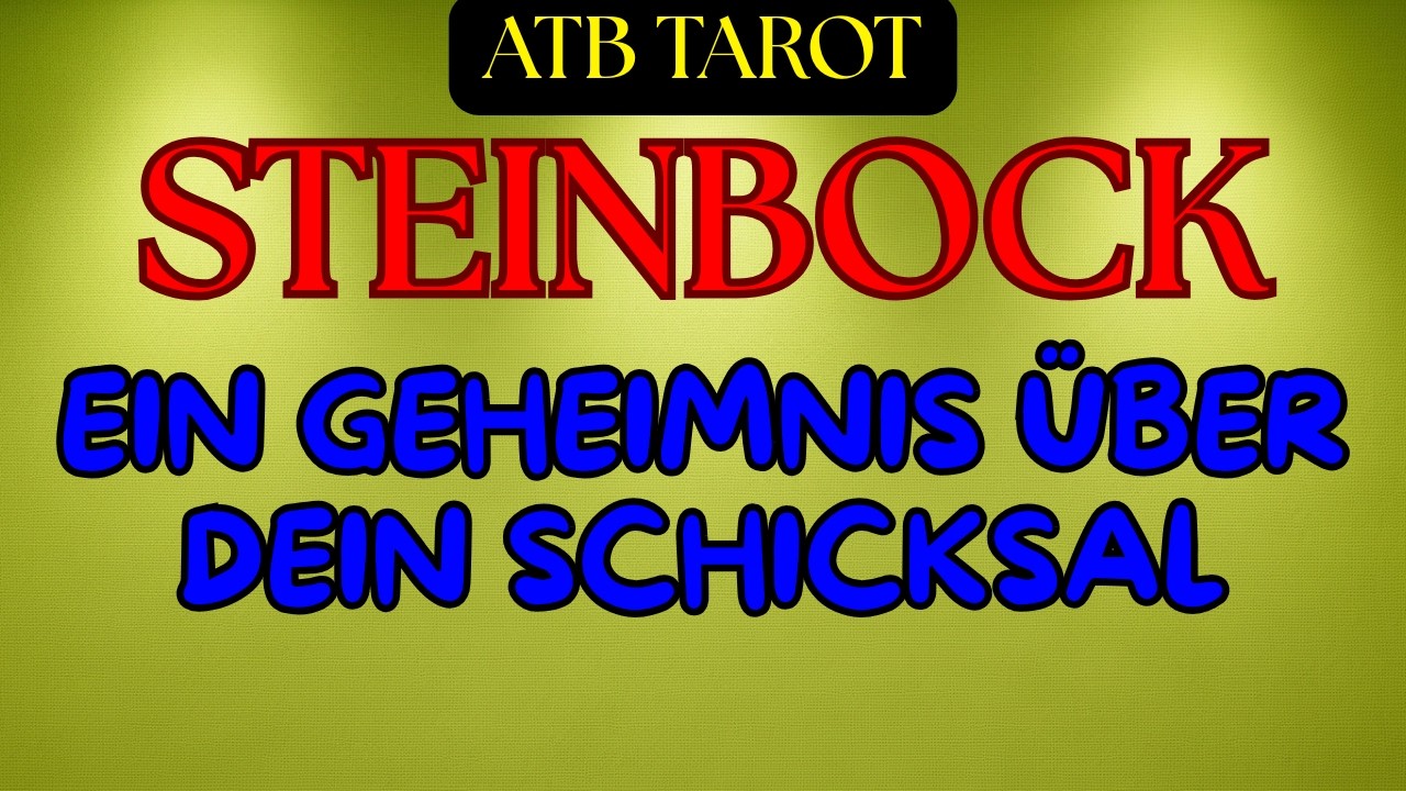 STEINBOCK: Eine Verborgene Wahrheit Über Deine Zukunft Wird Enthüllt… Und Sie Betrifft Geld