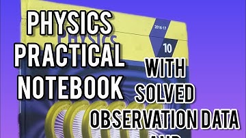 Solved data & results of physics practical notebook class 10