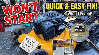 This Push Mower Engine Won't Start - QUICK and EASY Fix