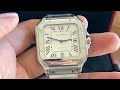 On wrist review of the Cartier Santos Large!  Long and rambling video discussing large vs medium! :)