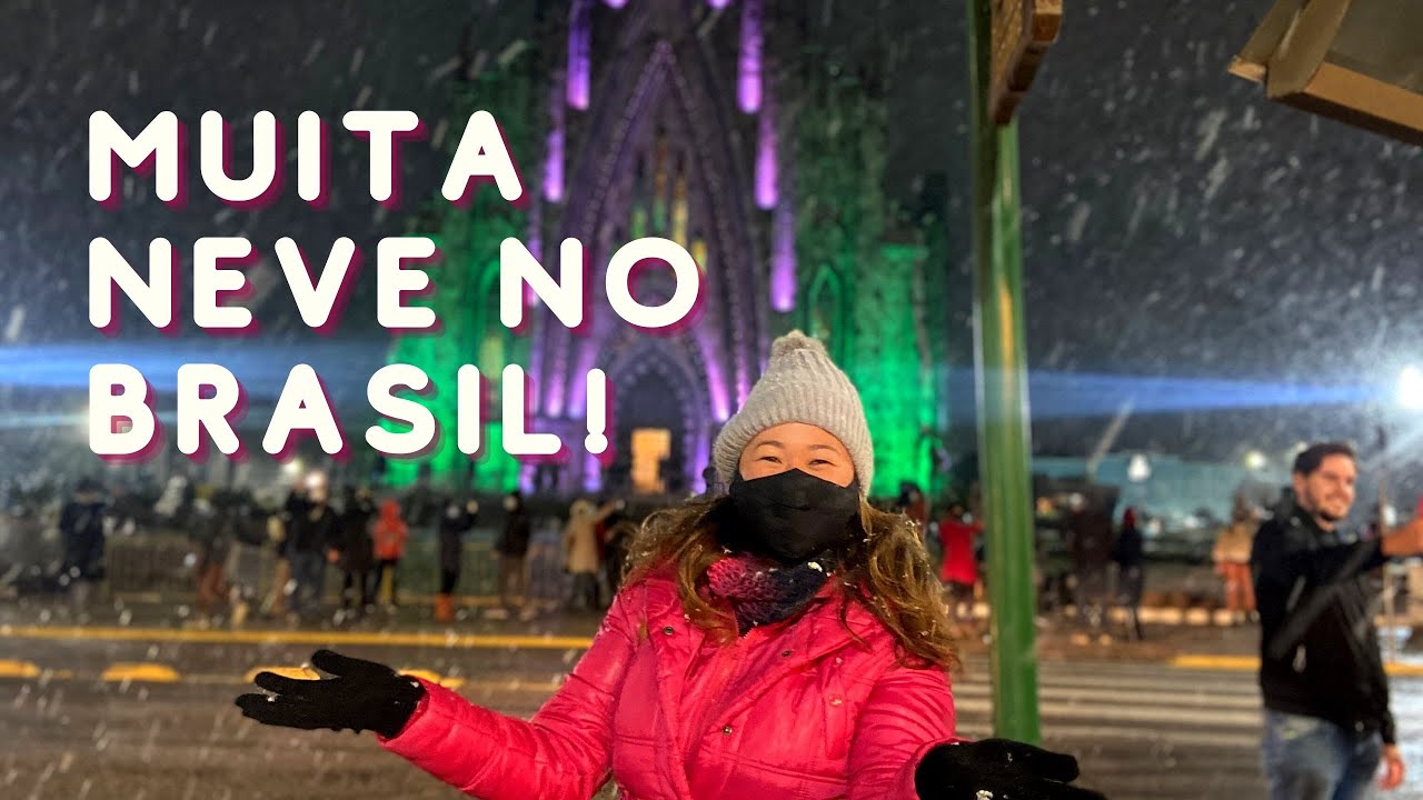 Vimos neve no Brasil! 😱 | Neve em Gramado | Indiano no Brasil