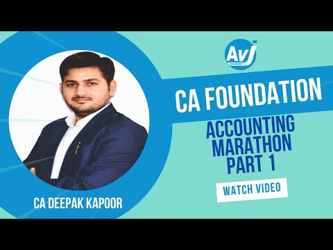 CA Foundation | Accounting Marathon Revision Part 1| Target 70+ marks with comprehensive revision