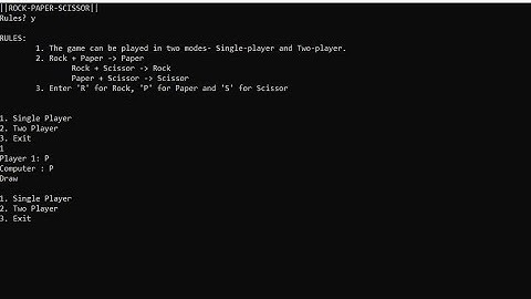 Rock Paper Scissor Game In Python CLI mode With Source Code | Source Code & Projects