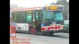 TTC - Ride Aboard 2004 Orion 07.501 VII Diesel #7533 on Route 34 Eglinton East