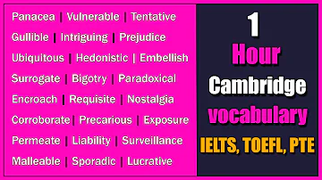 1 Hour of Cambridge Vocabulary for IELTS, TOEFL, and PTE