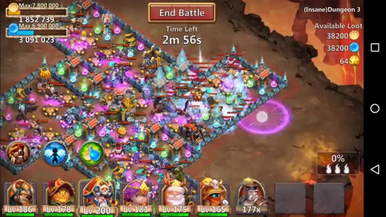 Castle Clash Insane Dungeon 3 Flame 3 4 YouTube castle-clash-insane-dungeon-3-flame-3-4-youtube