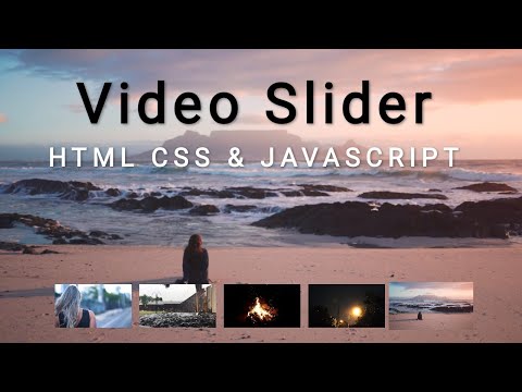 Video slider using html css and javascript | video slider tutorial | Frontend Design