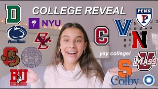 THE COLLEGE PROCESS: my stats, where I got in, and college reveal!! (I applied to 15+ schools lol)