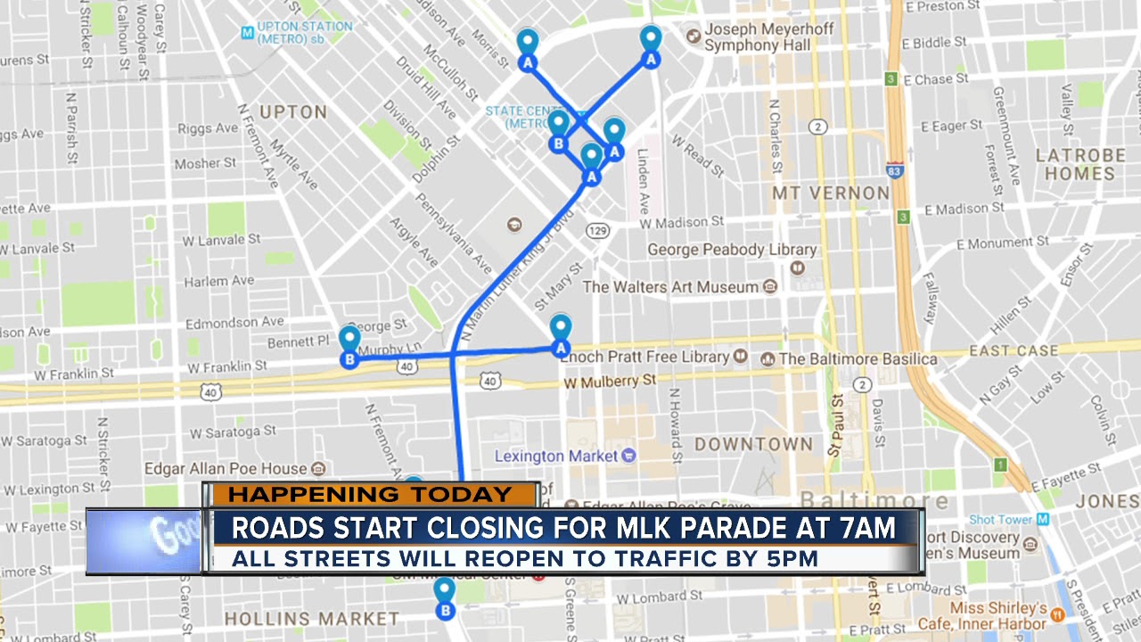 Road Closure s For Baltimore s MLK Day Parade YouTube