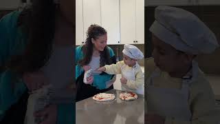 MAKING PIZZA WITH MY TODDLER #shorts