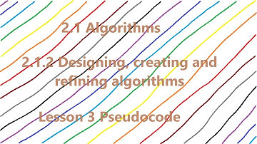 Pseudocode | 2.1.2 Designing, creating & refining algorithms | 2.1 Algorithms | J277