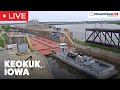 Mississippi river lock 19  keokuk ia usa  streamtime live