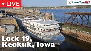 Preview of stream Mississippi River Lock 19, Keokuk, IA, USA | StreamTime LIVE