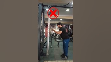 Wrong Vs Right Exercise at Gym | How to Do Triceps Reverse Push Down ? #shorts #beastnbarbells