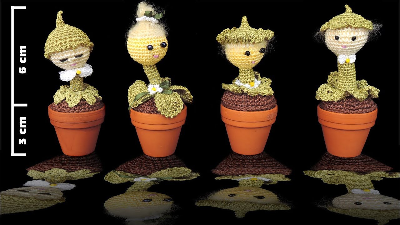 Seltsame lustige Topfpflanzen HÄKELN CROCHET Plants, Amigurumi 