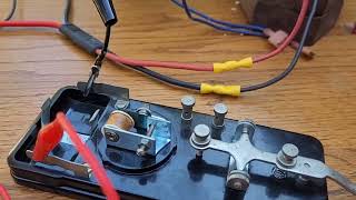 Treadle powered Morse Code oscillator