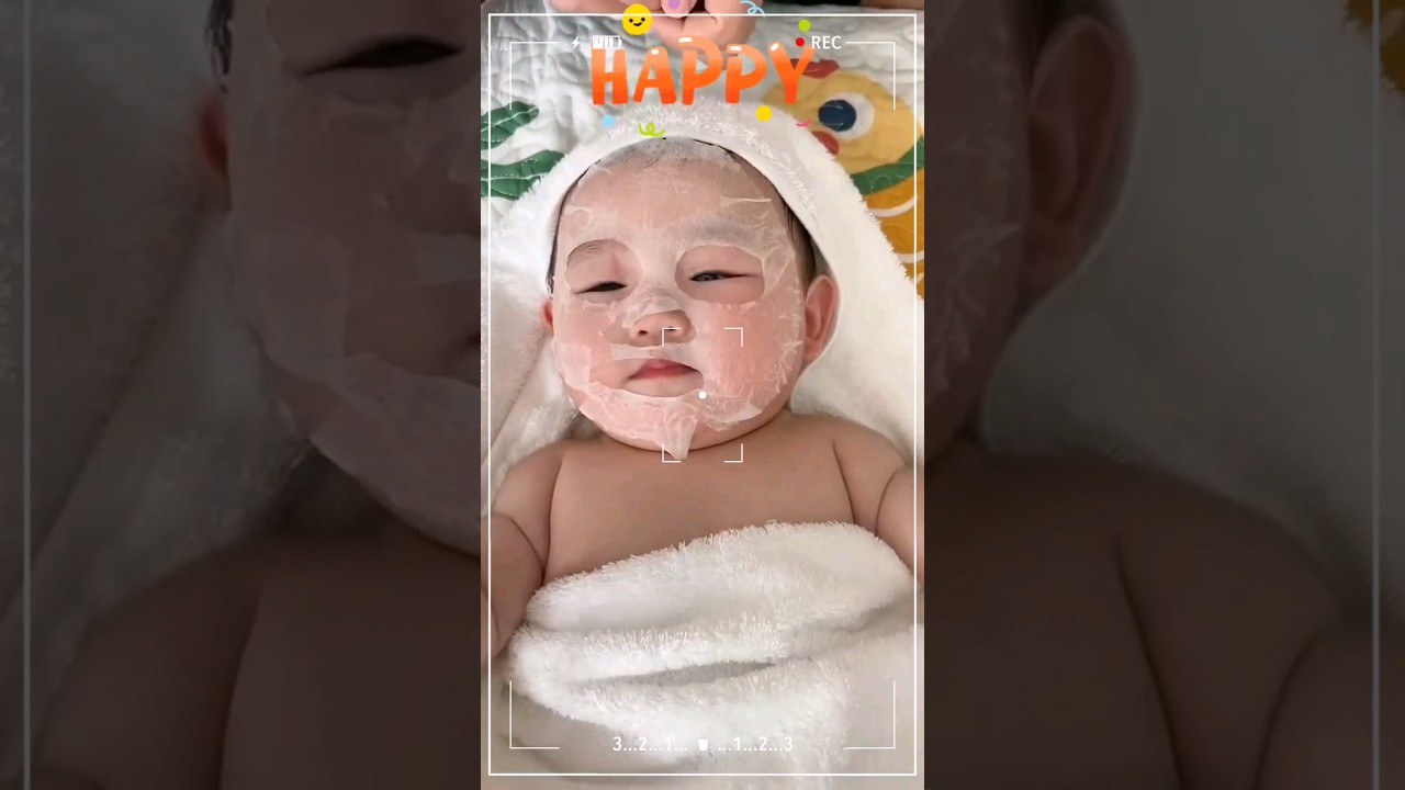 Adorable Baby Gets a Relaxing Facial Treatment😊💆‍ 