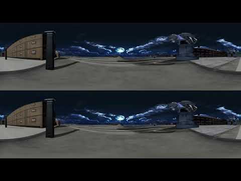[MMD][VR][360°]水陸両用MS、月夜の上陸