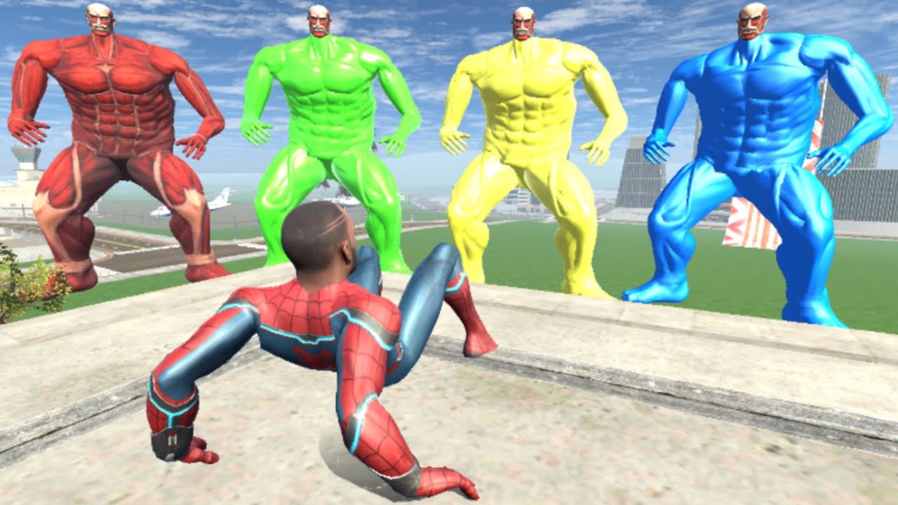Franklin Spiderman Saving His House From Titan's Team - INDIAN BIKES DRIVING 3D