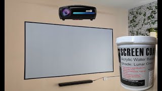 DIY Projector wall screen making with GARDWEL SCREEN COATING paint for BORSSO MARS 10 projector