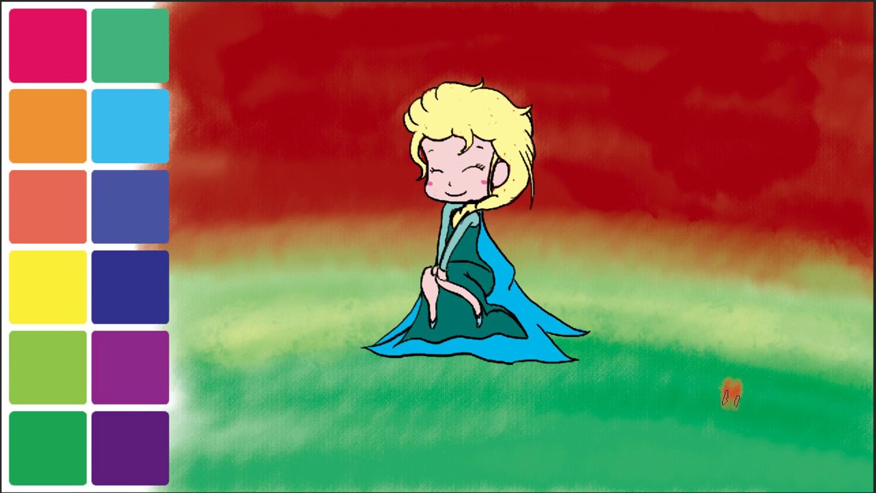 How to draw princesses Elsa 儿童简笔画艾莎公主 - YouTube