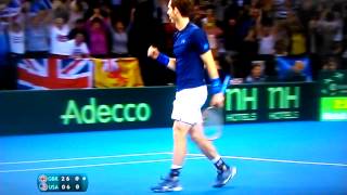The moment Murray beat John Isner!!
