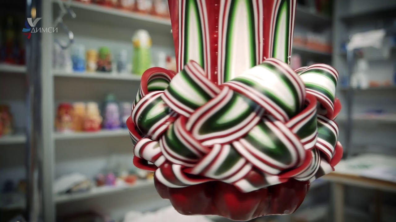 CHRISTMAS CARVED CANDLE. DIY FROM CANDLE WORKSHOP 