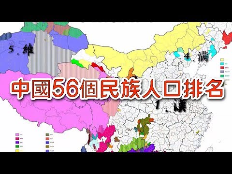 中國56個民族人口排名【可視化數據】