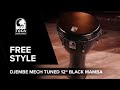 TOCA "Freestyle" Djembe Mech Tuned 12" Black Mamba - Sound "Spirits" (SOUND DEMO)