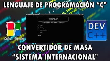 Lenguaje C - Convertidor De Masa (Sistema Inglés) | Dev C++ / CodeBlocks | 1080p 60fps |