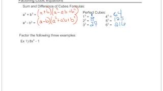 Factoring a^3+b^3 and a^3-b^3