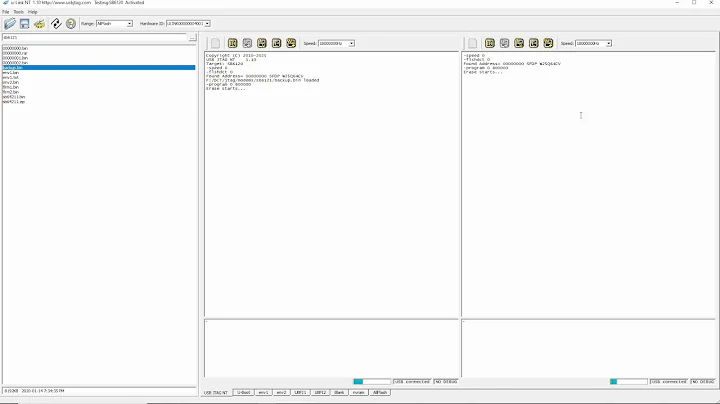 USB JTAG NT(u-Link NT) multi-programming mode example.