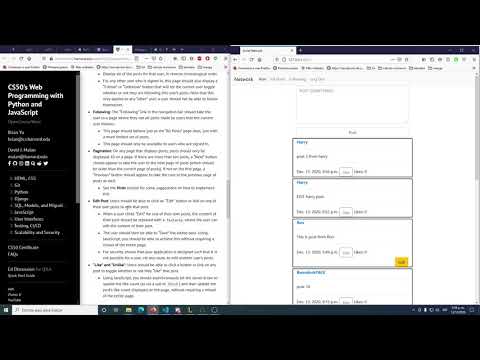 (Boondock19) Harvard CS50 Course - Project 4 (Network)