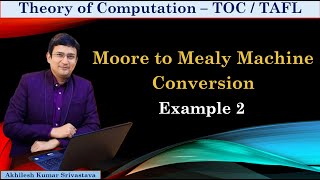 Moore Machine to Mealy Machine Conversion - Example 2 thumbnail