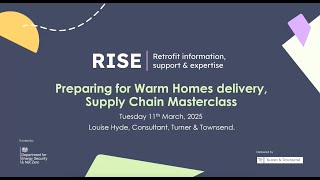Preparing for Warm Homes delivery | RISE Masterclass