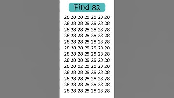 Only 2% of Sharp Eyes Can Spot the Hidden 82 in 6 Secs! #shorts #opticalillusion #brainteaser #trend