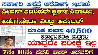 Government hospital requirement Bangalore |Bangalore part-time jobs  |Bangalore jobs