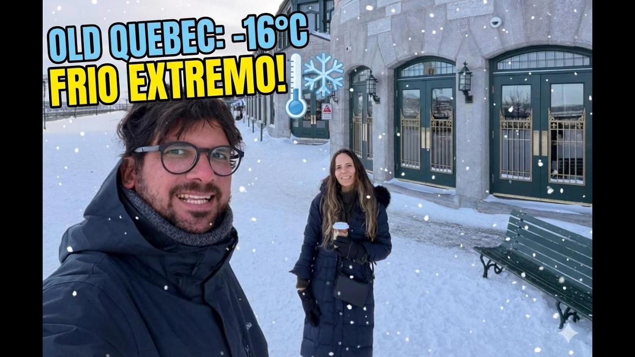 As lindas ruas da OLD QUEBEC no inverno ❄️🥶 CHÂTEAU FRONTENAC e mais 🇨🇦🏰