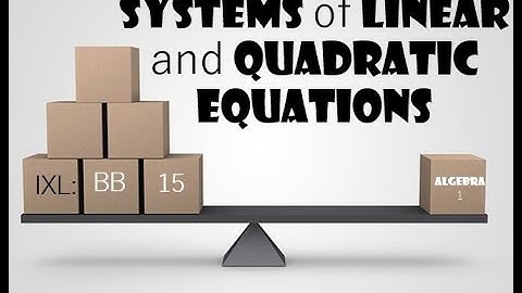 IXL BB 15 Systems of Linear and Quadratic Equations