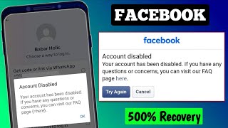 your account has been disabled if you have any questions or concerns you can visit our faq #facebook