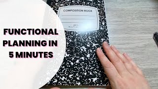 Functional Planning in 5 Minutes: Weekly Dashboard