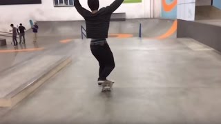 Jason Park - Insanely Long Nose Manual The Berrics First Try!