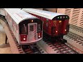 MTH Subway: MTA 5-car R142A (4) Express Train and 6-Car Redbird R21 (5) Express Train Subway Action