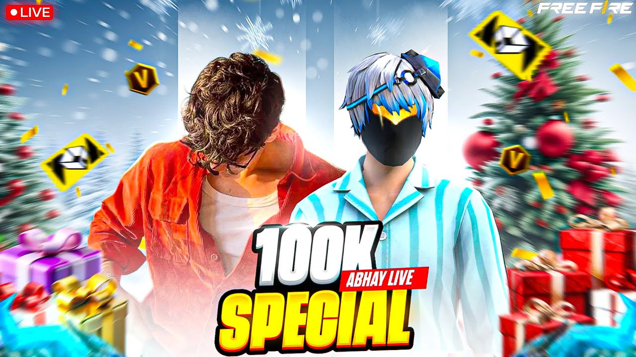 😱 100K SPECIAL Free Fire Live 🔴 Unlimited Custom Rooms + Giveaway 🎁