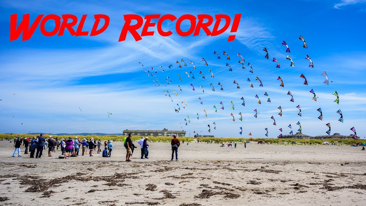 WORLD RECORD - Mega team quad kite flying!