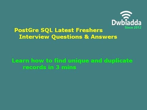 Learn how to find unique and duplicate records in 3 mins | PostgreSQL Tutorial