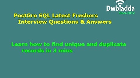 Learn how to find unique and duplicate records in 3 mins | PostgreSQL Tutorial