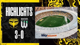 Highlights | MW22 Wellington Phoenix vs Western United at Sky Stadium.